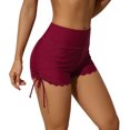 thumbnail image 3 of Women's High Waist Swim Shorts Side Drawstring Tummy Control Swimsuits Bottoms, 3 of 7