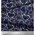thumbnail image 2 of Soimoi Silk Fabric Floral & Heart Decor Fabric Printed Yard 42 Inch Wide, 2 of 3