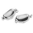 thumbnail image 3 of MERIGLARE 2pcs 925 Sterling Plated Ingot Shape Buckle Bar Clasp DIY Jewelry Making, 3 of 9