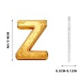 thumbnail image 3 of Gold Z Letter Christmas Ornament, 2D Acrylic Alphabet Hanging Pendant for Car Rearview Mirror and Backpack, Festive Holiday Home Decor Gift, Christmas Tree Decoration Car Accessory, 3 of 7