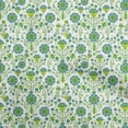 thumbnail image 1 of oneOone Cotton Flex Green Fabric Florals Sewing Craft Projects Fabric Prints By Yard 40 Inch Wide, 1 of 4