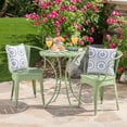 thumbnail image 1 of KOSSMAI Ensemble de Salle à Manger d'Extérieur 3 Pcs pour Patio, Deux Chaises de Salle à Manger et une Table Ronde de Salle à Manger pour l'Extérieur, Jardin, Patio, Vert, 1 of 5