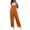 Orange, variant on Solid Women'S Jumpsuit Retro Casual Pocket Long Wide Leg Lace Up Women'S Jumpsuit Women'S Jumpsuit Orange M