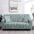 thumbnail image 1 of Housse de Sofa Réglable en Encre Abstraite Colorée 2024 Rayures Carreaux et Housses Housses de Sofa Rétro Ensemble Housse de Sofa Extensible, 1 of 6