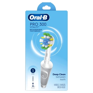 Oral-B Pro 300 Floss Action Vitality Electric Toothbrush with Brush Head, Rechargeable, White