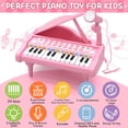 thumbnail image 4 of Baby Piano Keyboard Toy for Toddler, 24 Keys Piano Instruments Toy with Microphone, Educational Keyboard Musical Instrument Toys for 1 2 3 Year Old Kids Birthday Gift, 4 of 14