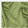 thumbnail image 4 of Soimoi Green Moss Georgette Fabric Floral Love Text Printed Craft Fabric by the Yard 44 Inch Wide, 4 of 5