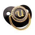thumbnail image 1 of XZNGL Baby Pacifier 26 Letter Name Initials Silicone Baby Pacifier Golden Shiny Newborn Pacifier, 1 of 1