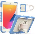 thumbnail image 1 of [Full-Body] Shock-Proof Case for Kids with [Screen Protector] [384 Rotating Hand Strap] &Stand [Pen Holder] for iPad 6 / Air2 （Cyan）, 1 of 4