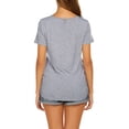 thumbnail image 4 of DPTALR Grossesse Enceinte Allaitement T-Shirts à Manches Courtes Couleur Unie Col Rond Blouse d'Allaitement, 4 of 4