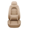 thumbnail image 3 of Maidao Car Seat Covers Leather Full Set for SEAT for Arona 2017-Present 5 Seats Front Rear Cushion Protector with Headrest Beige, 3 of 8