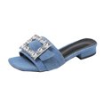 thumbnail image 2 of Cameland Women's Oversized Chunky Rhinestone Flat Flip-flops, 2 of 8