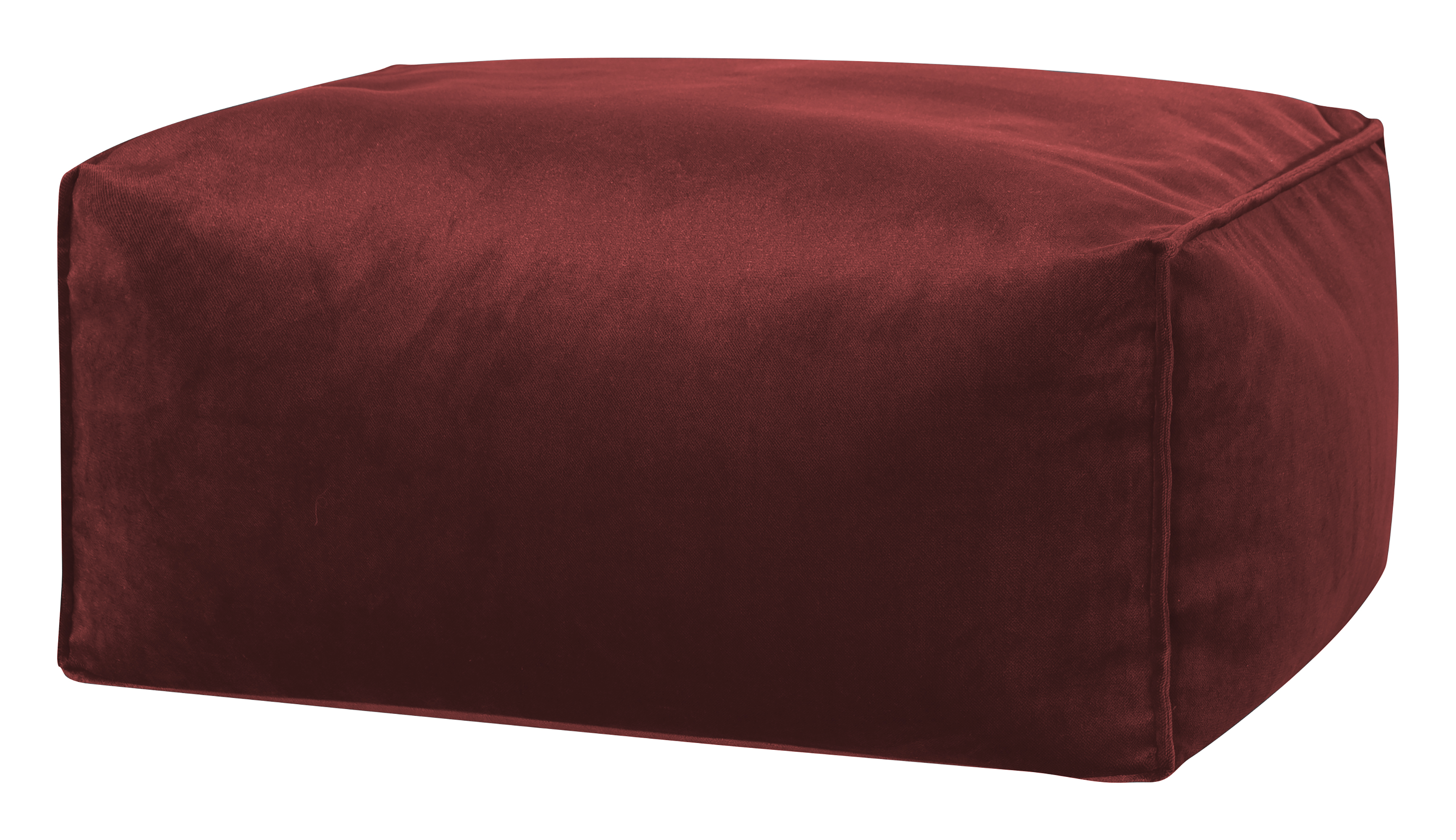 Gouchee Home Roll Velvet Masala Pouf – Rectangular Ottoman with Polystyrene Bead Fill & Luxe Velvet Cover –Lightweight Floor Cushion for Living Room, Bedroom or Office