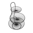 thumbnail image 1 of 2/ Modern Fruit Basket Stand Metal Wire Vegetable Holder Rack Countertop Black 3 Tier, 1 of 7