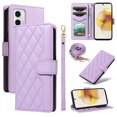 thumbnail image 1 of Motorola MOTO G73 Phone Case , Wallet Flip Cover Adjustable Crossbody Lanyard Magnetic Card Slots, 1 of 5