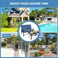 thumbnail image 4 of Costway 2PCS Patio Loveseat Bench Table Furniture Set Cushioned Chair Blue, 4 of 10