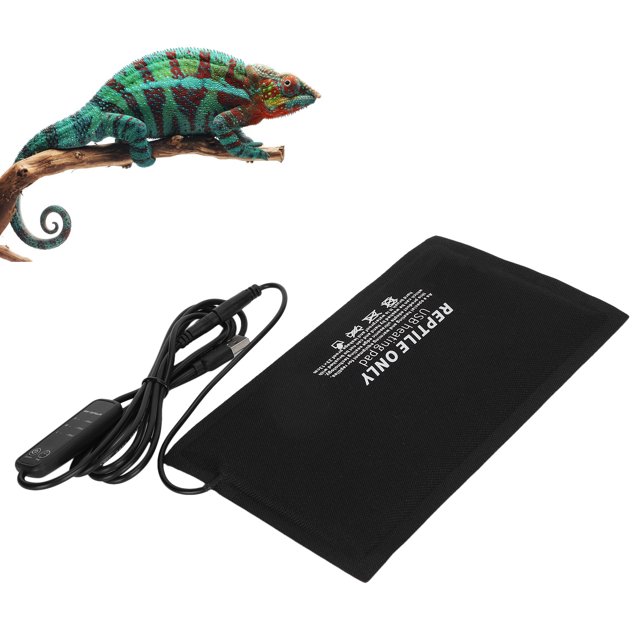 Reptiles Heating Pad,USB Adjustable Temperature Lizard Heating Mat Reptiles Warming Mat Turtles Winter Warming Pad Under Tank Heater for Hermit Crab Lizard Terrarium