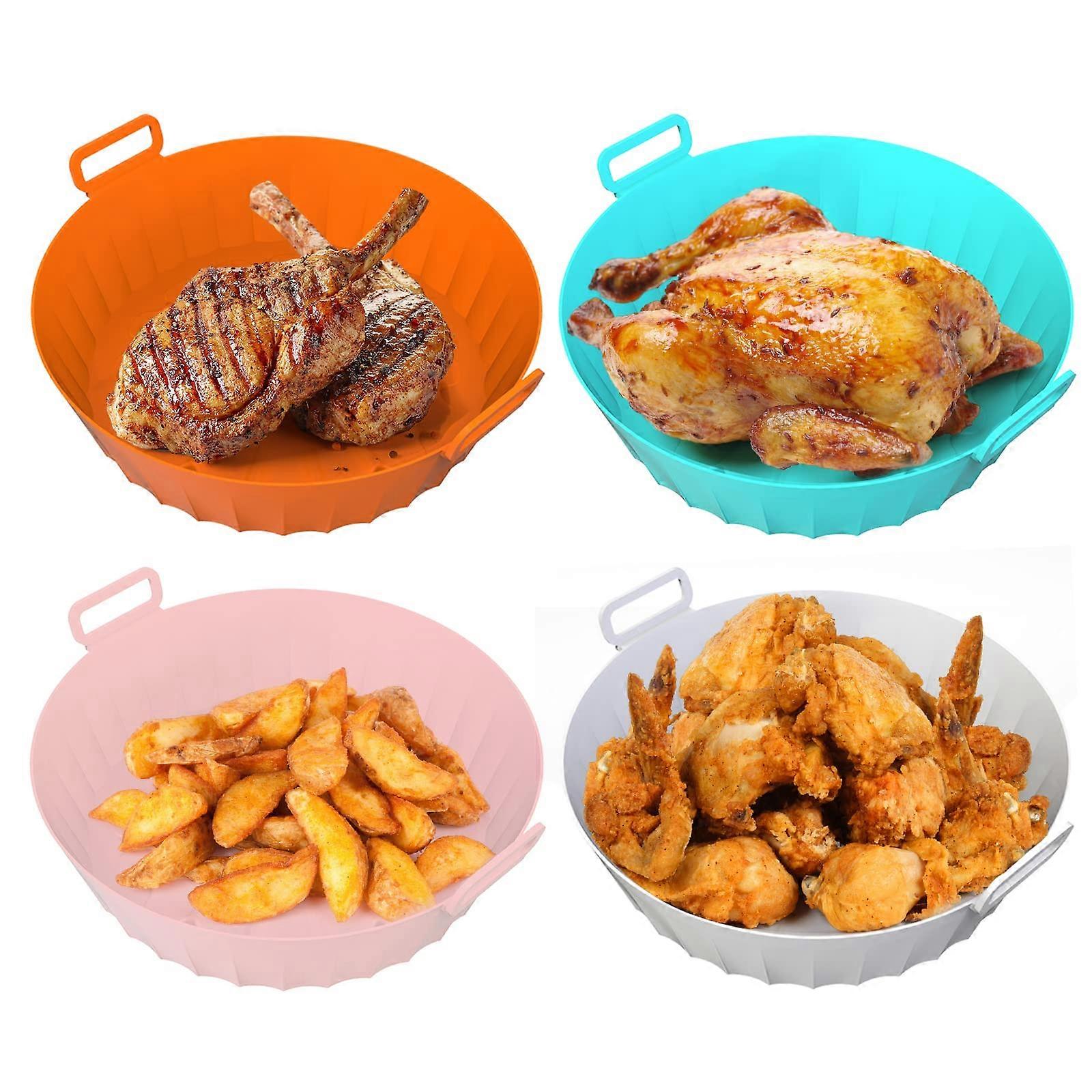 Air Fryer Accessories, 4pcs Air Fryer Silikonkruka, the Basket (20), the Folding Design of the Compensation Fettbeständiga Airfryer Lining, a Microwave, a cake tin