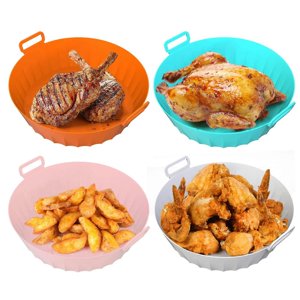 Air Fryer Accessories, 4pcs Air Fryer Silikonkruka, the Basket (20), the Folding Design of the Compensation Fettbeständiga Airfryer Lining, a Microwave, a cake tin