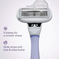 thumbnail image 3 of Flamingo Razors for Women, 1 Women's Razor Handle (Lilac), 13 Razor Five-Blade Refills, and 1 Shower Holder, 3 of 9
