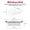 thumbnail image 4 of KitchenAid 5-Ply Clad Stainless Steel Roaster with Removable Rack, 15-Inch x 11.5-Inch, Polished Stainless Steel, 4 of 4
