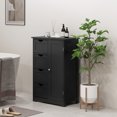 thumbnail image 2 of kleankin Armoire de Rangement de Salle de Bain avec Tiroirs et Tablette Ajustable, Noir, 2 of 10