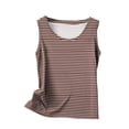 thumbnail image 3 of UPPADA Womens Camisole Décontractée Grande Taille Col Rond T-Shirt Basique Fluide Sans Manches pour l'Été Vacances Brun,m, 3 of 4