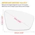 thumbnail image 3 of Car Mirror Glass Heated with Backing Plate Passenger Side RH for VW JETTA, 3 of 8
