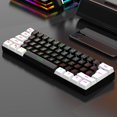 thumbnail image 3 of Visland Wired Mechanical Gaming Keyboard with RGB Light Universal 61 Keys Mini Wired Office Keyboard Mouse Kit, 3 of 8