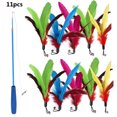 thumbnail image 4 of 11-Piece Funny Cat Toy Set, Feather Funny Cat Stick, Caterpillar Ribbon Toy Set, Cat and Kitten Interactive Toy Dropshipping Ribbon, 4 of 5