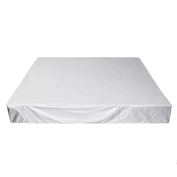 LEFU for Thermal Insulation Spa Cover Protector Waterproof Swimming Pool Hot Tub Cover Replacement with Extra Install Door 210D Oxford Cloth Silver 244*244*30 cm
