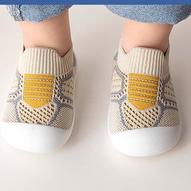 Babys First Walkers Baby Spring New Baby Knit Indoor Floor Single Shoes Non-slip Breathable Sweat Toddler Shoes