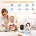 thumbnail image 3 of BOIFUN Baby Monitor with Camera and Audio, No WiFi, Auto Night Vision, Two-Way Audio, VOX Mode, 2 inch HD Screen, Feeding Reminder, Temperature Sensor, Lullaby, 3 of 9