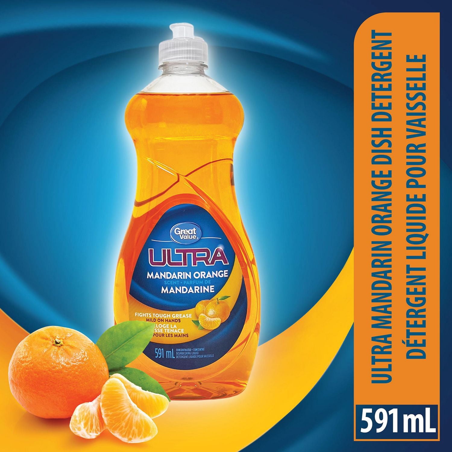 Great Value Ultra Mandarin Orange Scented Concentrated Dishwashing Liquid 591ML
