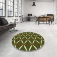 thumbnail image 4 of Ahgly Company Tapis d'Intérieur Lavable à la Machine, Carré, Transitionnel, Vert Oignon Vert, Tapis de Zone, 5 Pieds Carré, 4 of 7
