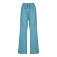 thumbnail image 4 of Generic Women's Plus Size High Waist Wide Leg Palazzo Lounge Pants with Pockets, Coffee, 4 of 6