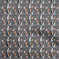 thumbnail image 1 of oneOone Georgette Viscose Dark Gray Fabric Tropical Craft Projects Decor Fabric Printed By The Yard 42 Inch Wide, 1 of 4