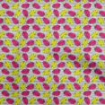 thumbnail image 1 of oneOone Popeline de Coton Sergé Tissu Jaune Feuille Tropicale avec Texture Rayée Matériel de Robe Tissu Imprimé Tissu au Mètre 56 Pouces de Large, 1 of 4