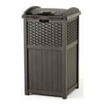 thumbnail image 4 of Suncast Trashcan Hideaway Outdoor 33 Gallon Garbage Waste Bin, Brown (2 Pack), 4 of 8