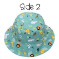thumbnail image 4 of FlapJackKids - Patterned Sun Hat - Grey Zoo - S (6M-2Y), 4 of 4