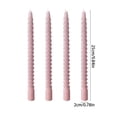 thumbnail image 3 of 9.84in 4-Pack Taper Candles - Odorless Mixed Wax Wedding/Party Decoration Set (Pink)​, 3 of 6