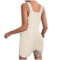 thumbnail image 4 of Kcodviy Short Rompers for Women Rompers Summer Casual Button Rompers Harem Jumpsuit for Women Overalls Jumpsuit Shorts Button Pajama Jumpsuits for Women Rompers, 4 of 5