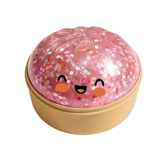 Glitter Dumplings Stress Ball,2.3"Dumpling Squishy Mystery Box, Colorful Dumplings Stress Balls Fidget Sensory Toy, Stocking Stuffers with Food Steamer Stretchy Desk Toys
