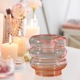 thumbnail image 4 of simhoa Doughnut Candlestick Pillar Glass Candle Holder for Housewarming Home Party Pink, 4 of 8