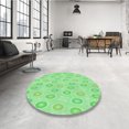 thumbnail image 4 of Ahgly Tapis Rectangulaire Lavable en Machine Vert Transitionnel, 2 Pieds x 5 Pieds, 4 of 7