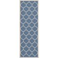 thumbnail image 1 of Safavieh Courtyard Blue Indoor Outdoor Rug - Runner 2'3" x 8', 1 of 5