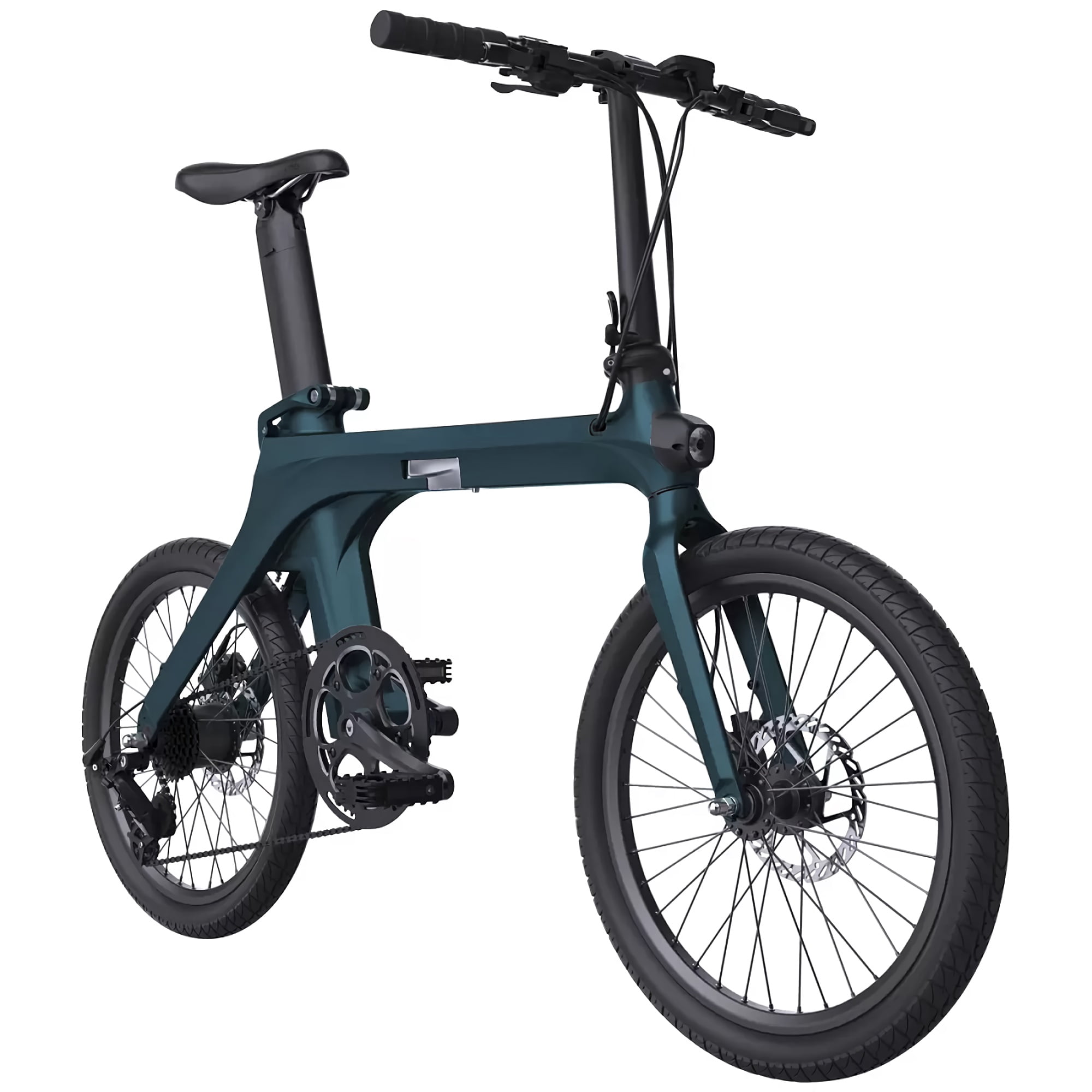Fiido X Folding Electric Bike, 36V 11.6Ah Removable Battery, 350W Motor, 20" Tires, 7-Speed, Cyan Blue