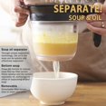 thumbnail image 2 of Oil Separating Bowl For High-capacity Kitchen Soup Oil Separator Fats Separator With Bottom Release Fats Separator With Strainer, 2 of 6