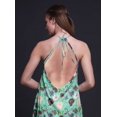 thumbnail image 2 of Bimba Robe de Plage d'Été pour Femme, Dos Nu, Col Licou, Soirée, Medium à Fleurs, 2 of 6