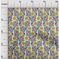 thumbnail image 1 of oneOone Cotton Cambric Fabric Leaves & Floral Block Printed Craft Fabric BTY 56 Inch Wide, 1 of 5